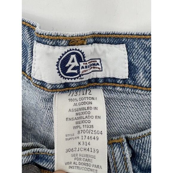 Vtg 90s Arizona Cut Off Button Fly Denim Jean Shorts Womens Size 7 7.5” Inseam - Picture 4 of 8
